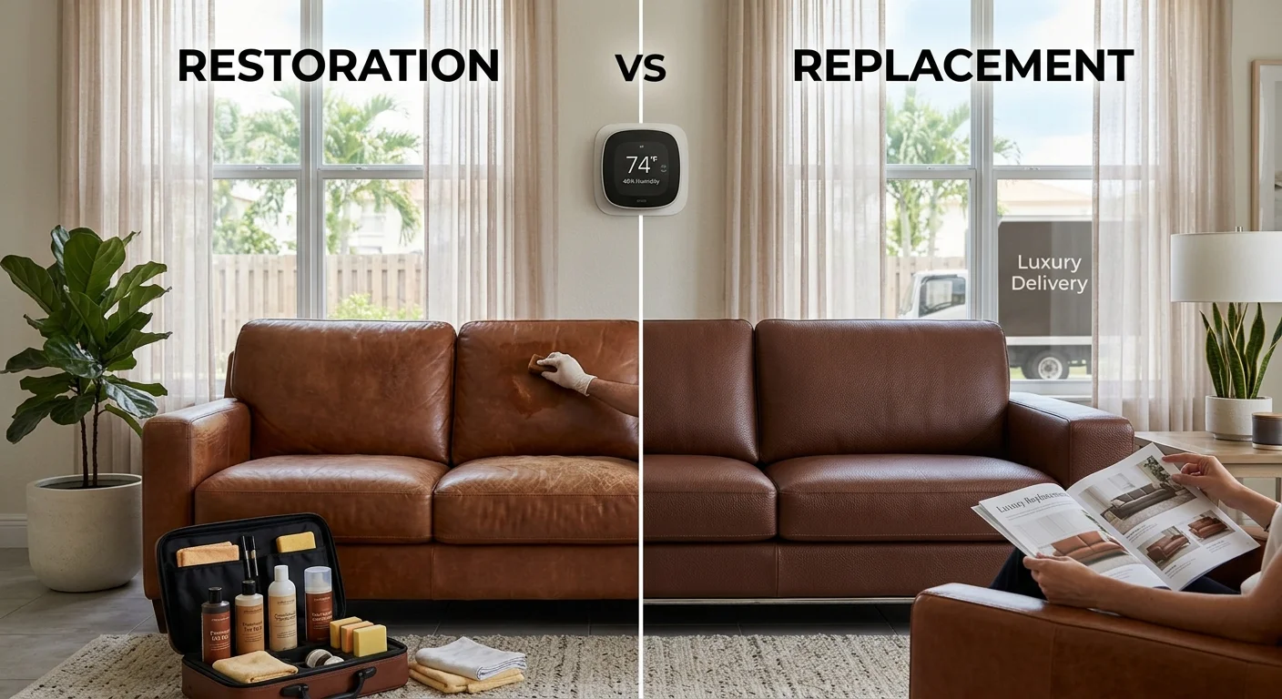 Leather Sofa Restoration vs. Replacement: Which Is Better for Luxury Furniture?