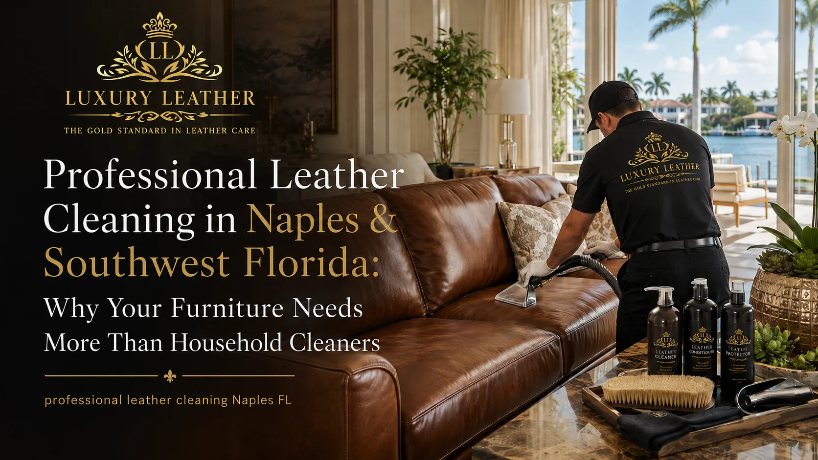 Professional Leather Cleaning in Naples & Southwest Florida: Why Your Furniture Needs More Than Household Cleaners