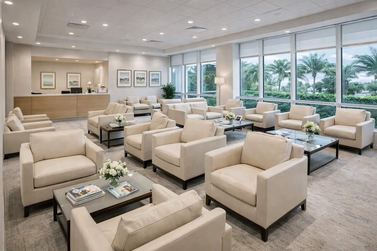 Professional medical office leather chair cleaning