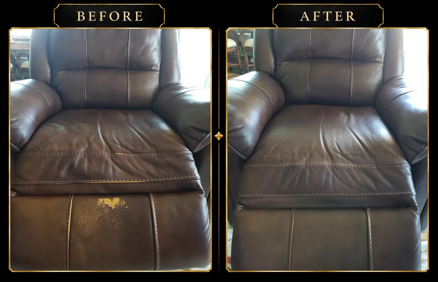 Luxury leather sofa cleaning and restoration service in Southwest Florida