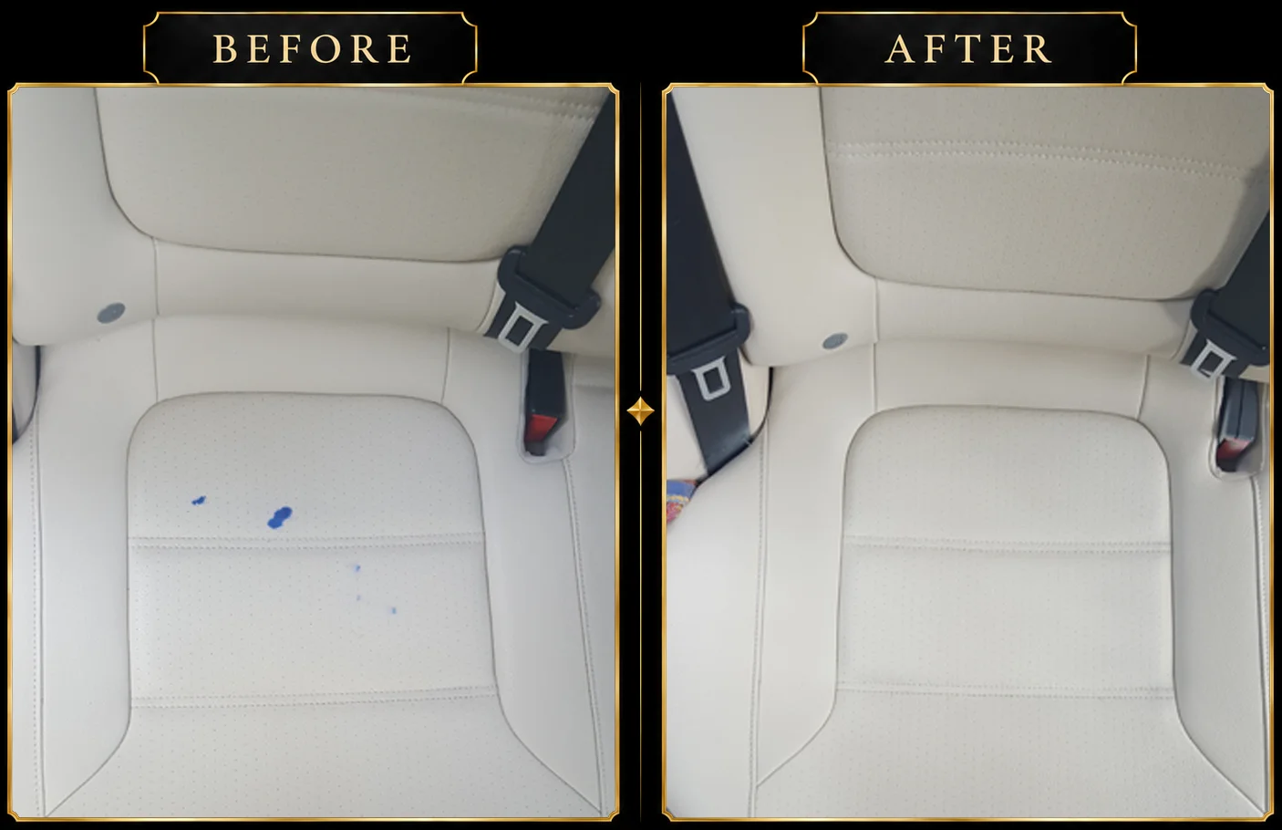 Premium leather furniture repair project by Luxury Leather SWFL
